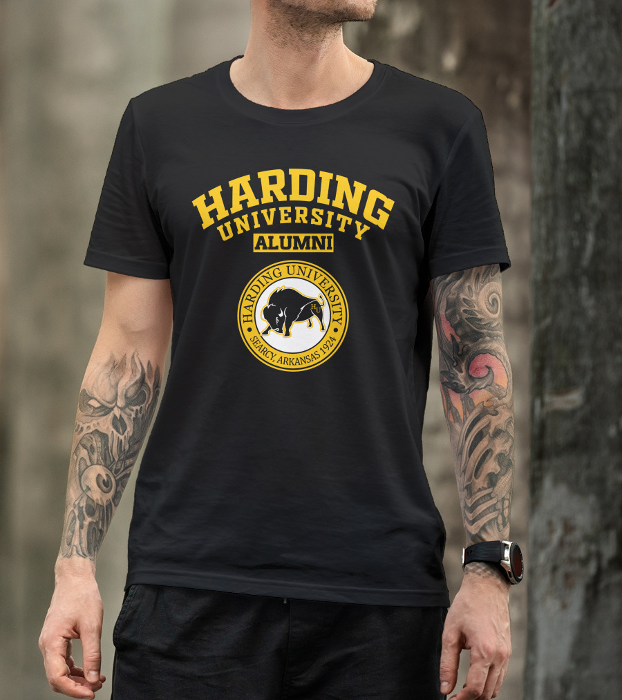 Harding University Alumni Searcy Arkansas 1924 Logo With Bison T-Shirt