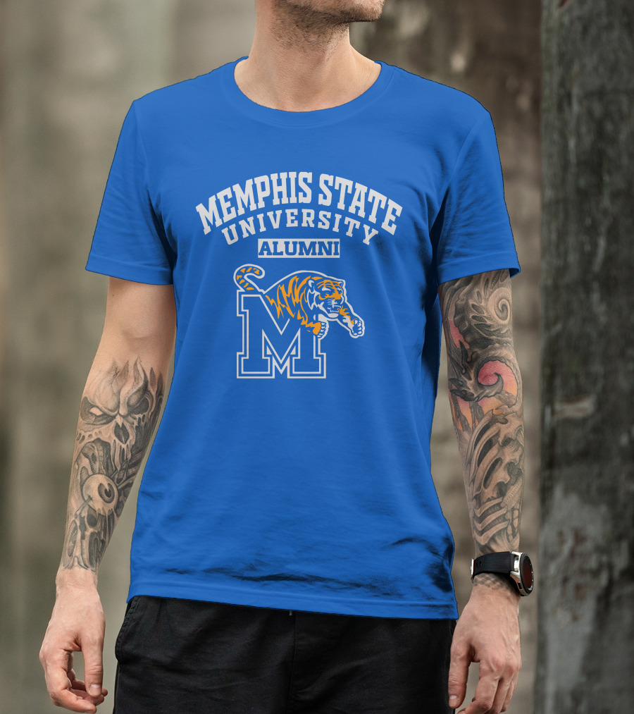 Memphis State University Alumni M Logo With Tiger T-Shirt