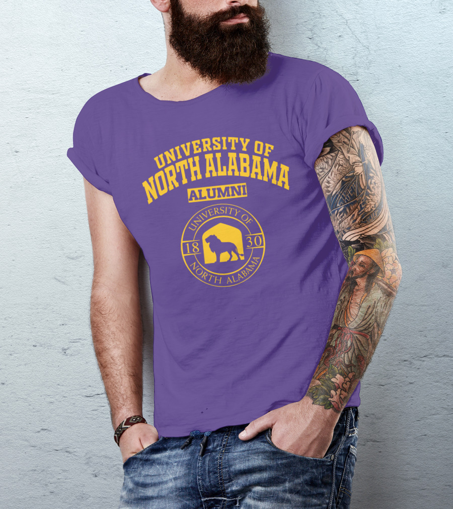 UNIVERSITY OF NORTH ALABAMA ALUMNI 1830 LION SEAL T-Shirt