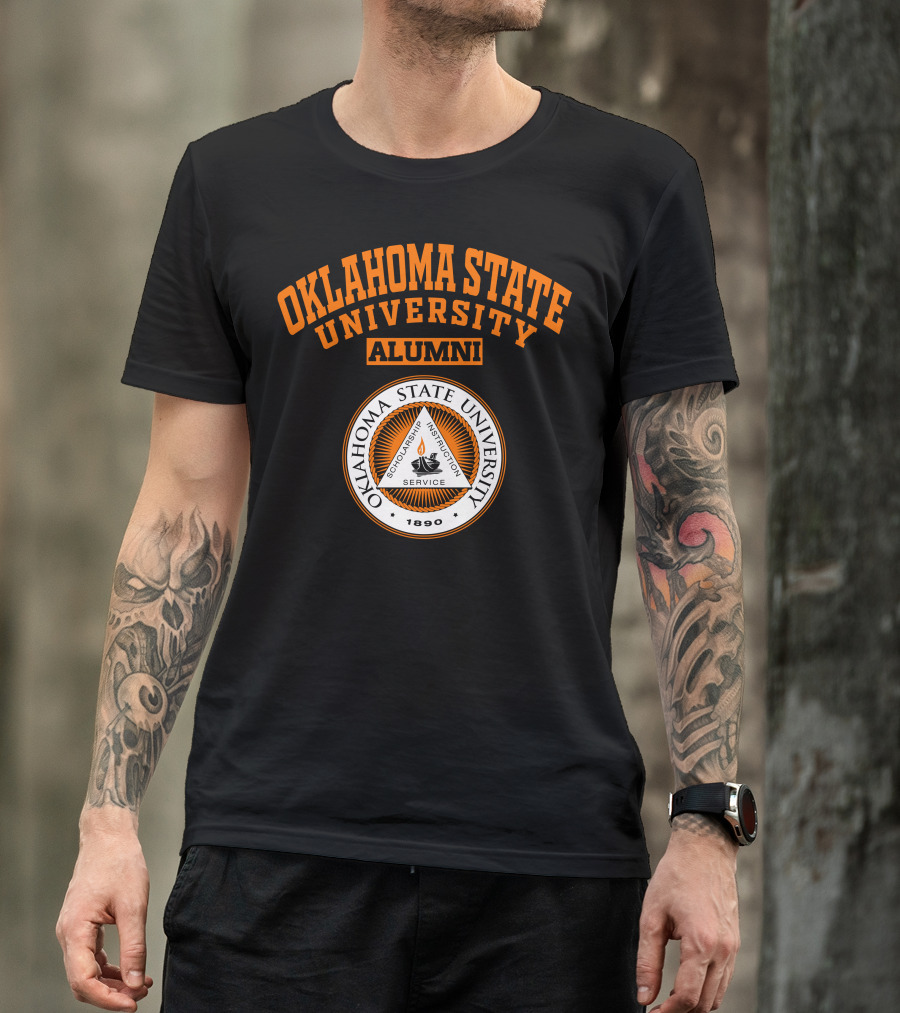 Oklahoma State University Alumni 1890 Scholarship Instruction Service T-Shirt
