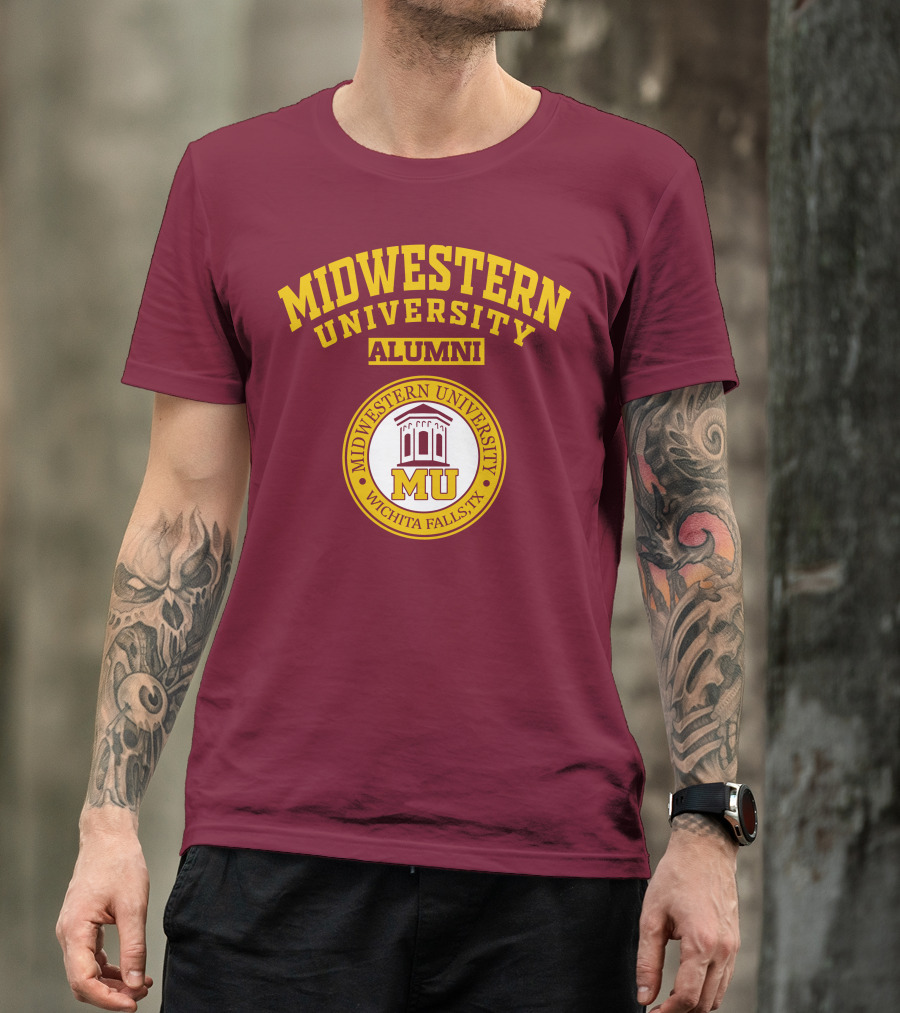 Midwestern University Alumni Badge Wichita Falls TX MU T-Shirt