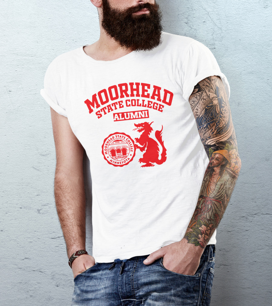 Moorhead State College Alumni Minnesota 1887 Red Dragon T-Shirt