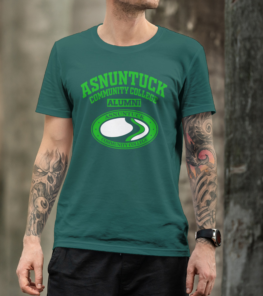 Asnuntuck Community College Alumni With Oval Emblem T-Shirt