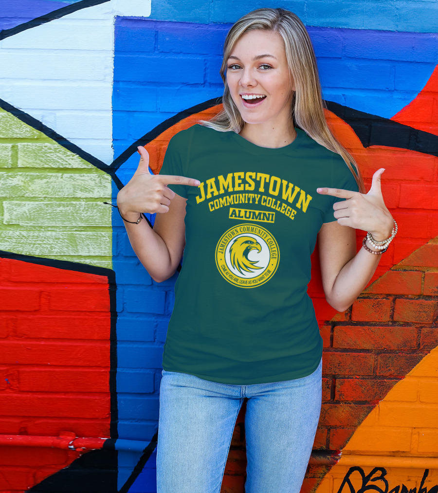 Jamestown Community College Alumni Eagle Logo Come As You Are Leave As You Want To Be T-Shirt