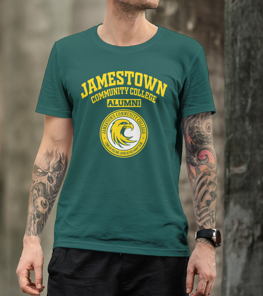 Jamestown Community College Alumni Eagle Logo Come As You Are Leave As You Want To Be T-Shirt