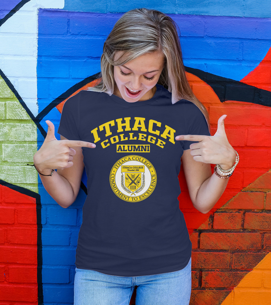 Ithaca College Alumni Commitment To Excellence Founded 1892 Emblem T-Shirt
