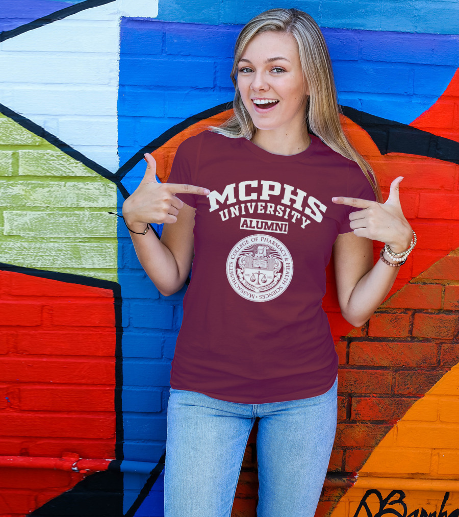 MCPHS University Alumni Massachusetts College Of Pharmacy And Health Sciences Seal T-Shirt
