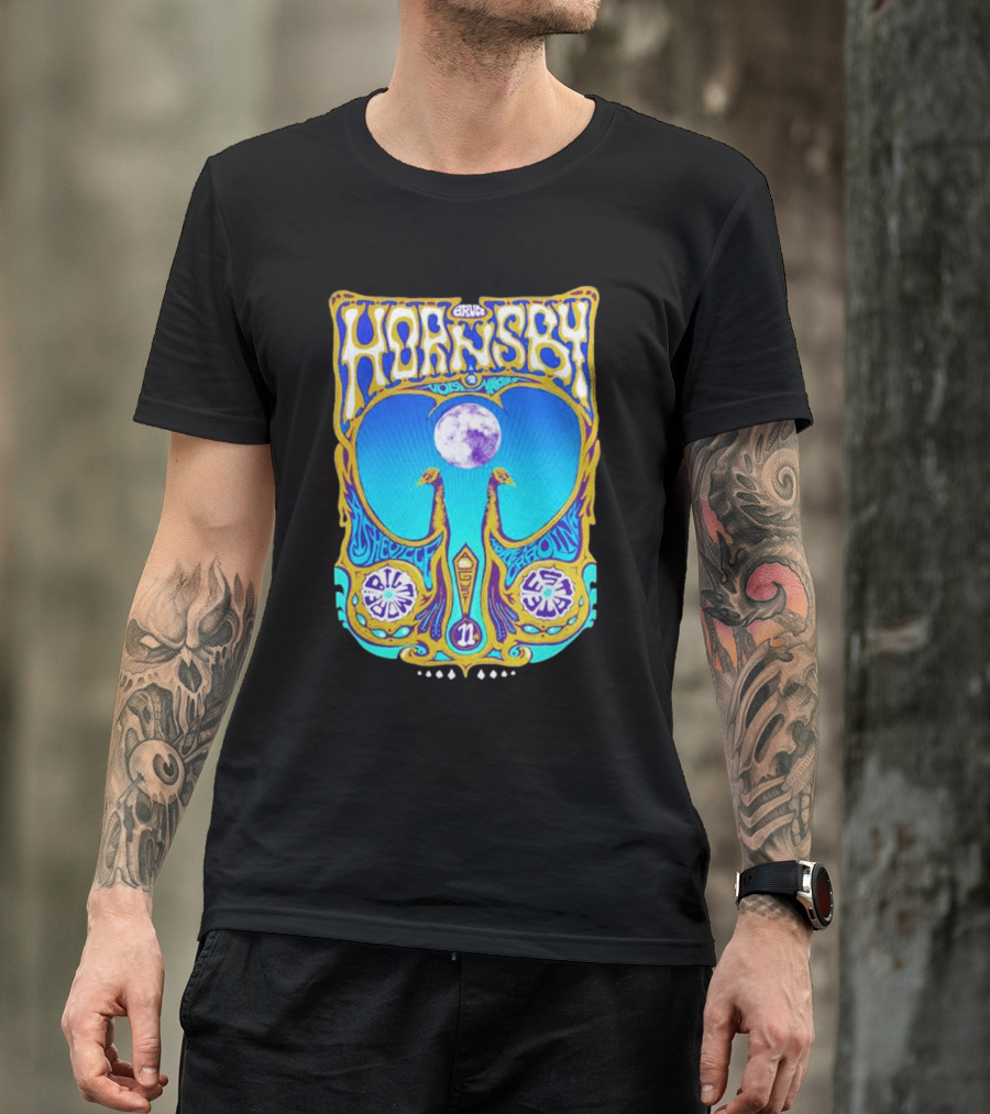 Bruce Hornsby Vintage Music Art With New York Psychedelic Blue Moon T-Shirt