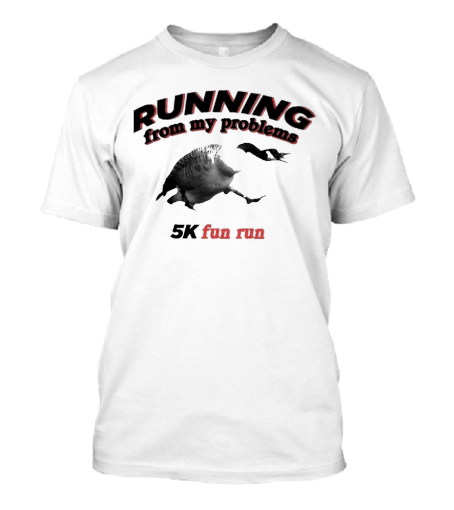 Running From My Problems Goose 5K Fun Run T-Shirt
