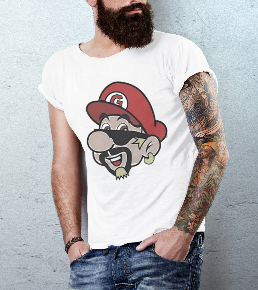 Super Fierio G Mustache Cap T-Shirt