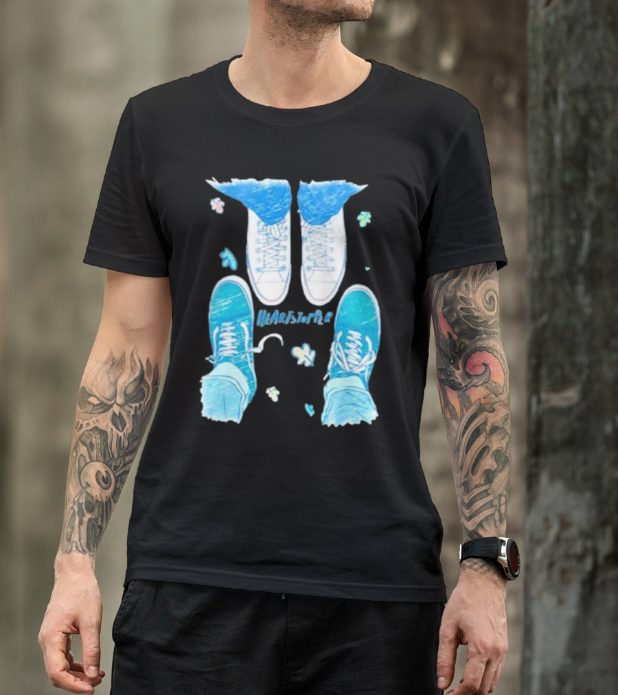 Heartstopper Nick And Charlie Shoes Pastel Sketch T-Shirt