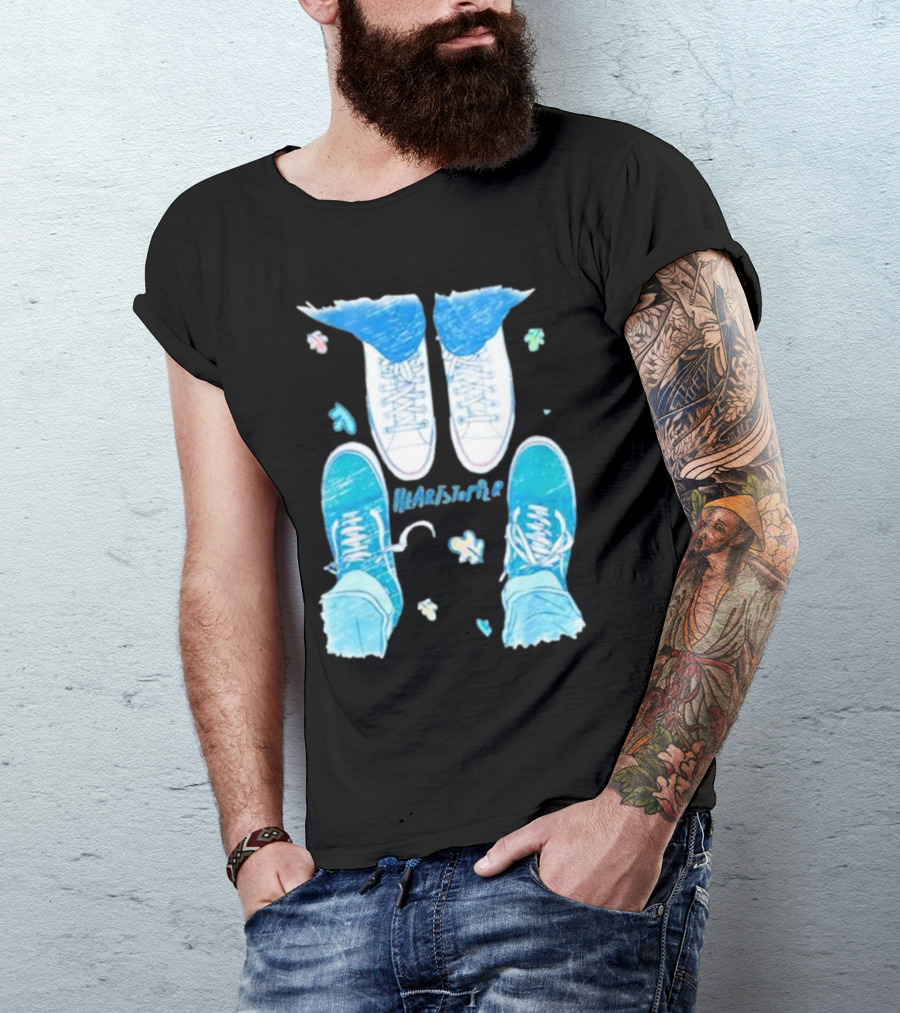 Heartstopper Nick And Charlie Shoes Pastel Sketch T-Shirt