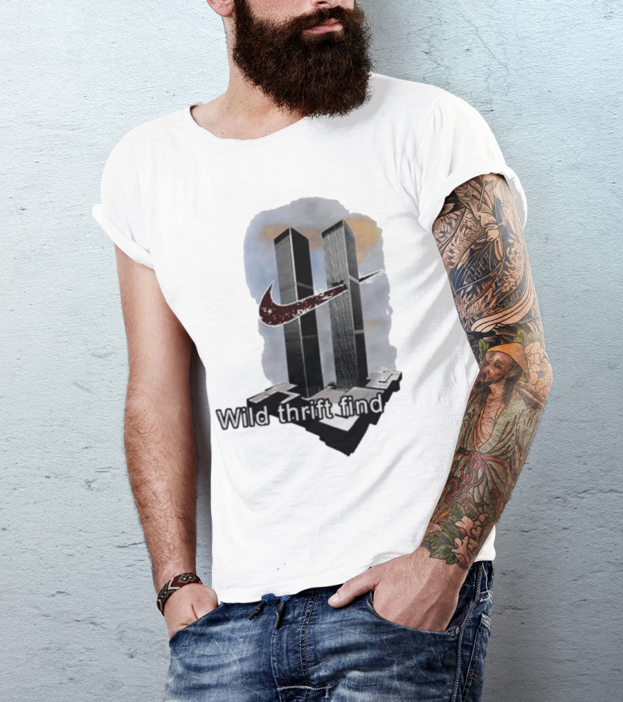 Wild Thrift Find Screenshot Tiktok Twin Towers T-Shirt