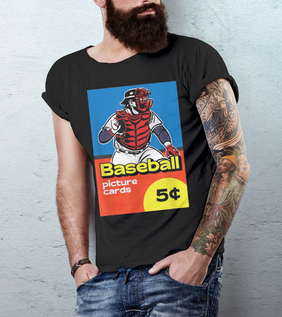 Baseball Picture Cards 5¢ Catcher T-Shirt
