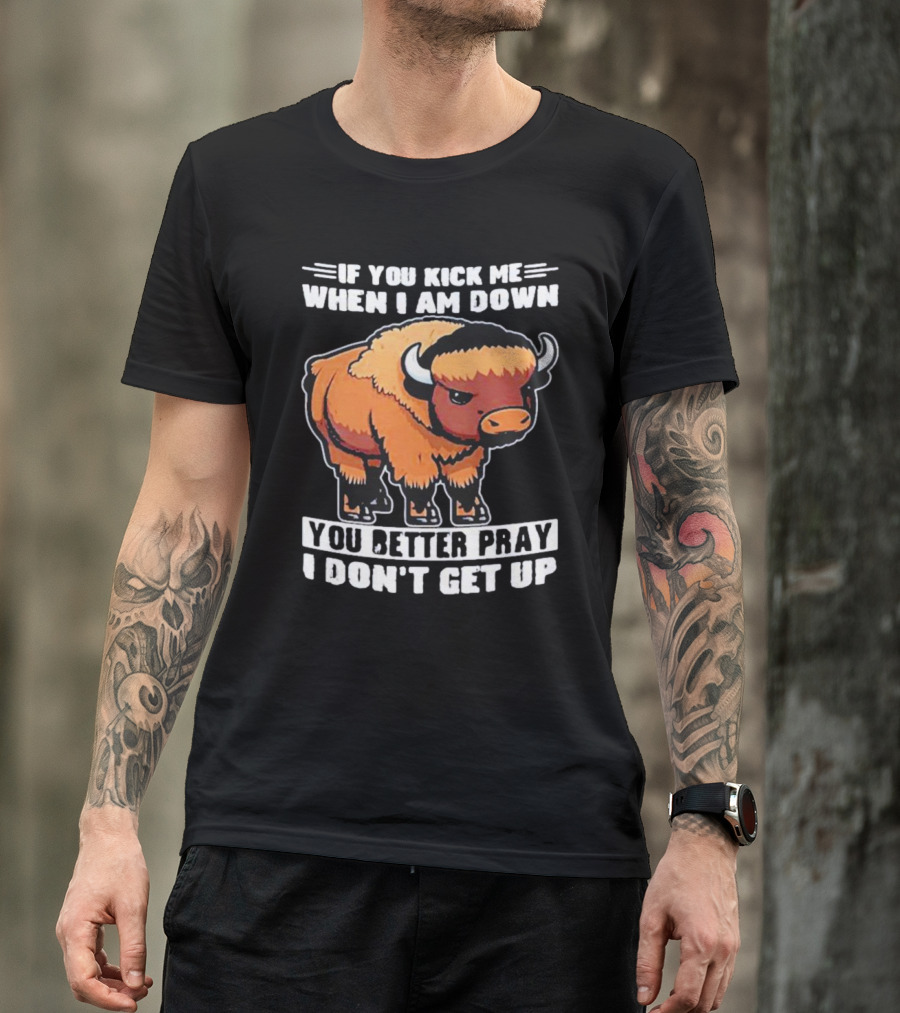 Buffalo If You Kick Me When I Am Down You Better Pray I Don’t Get Up T-Shirt