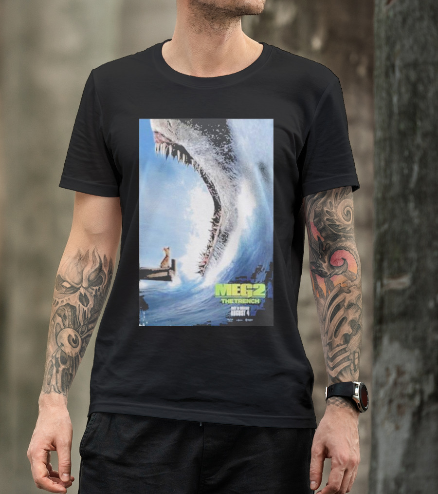 MEG 2 The Trench Shark Image Theater Release August 4 T-Shirt