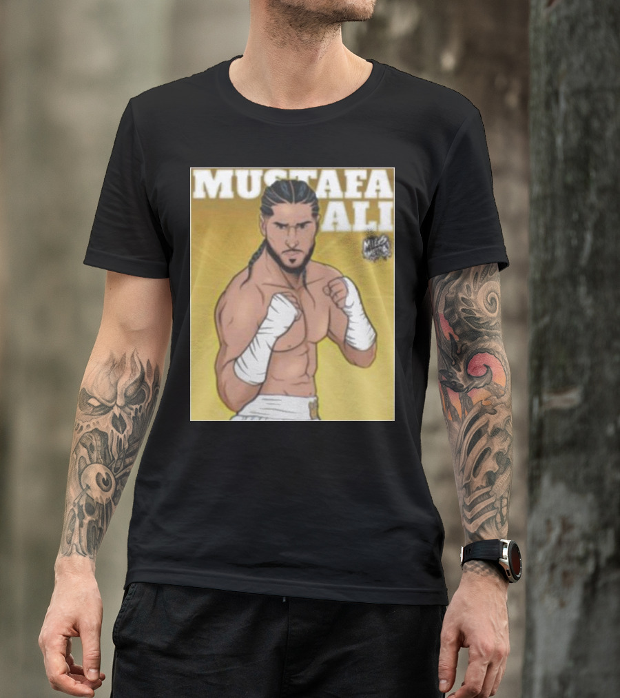 Mustafa Ali Boxer Migs Media T-Shirt