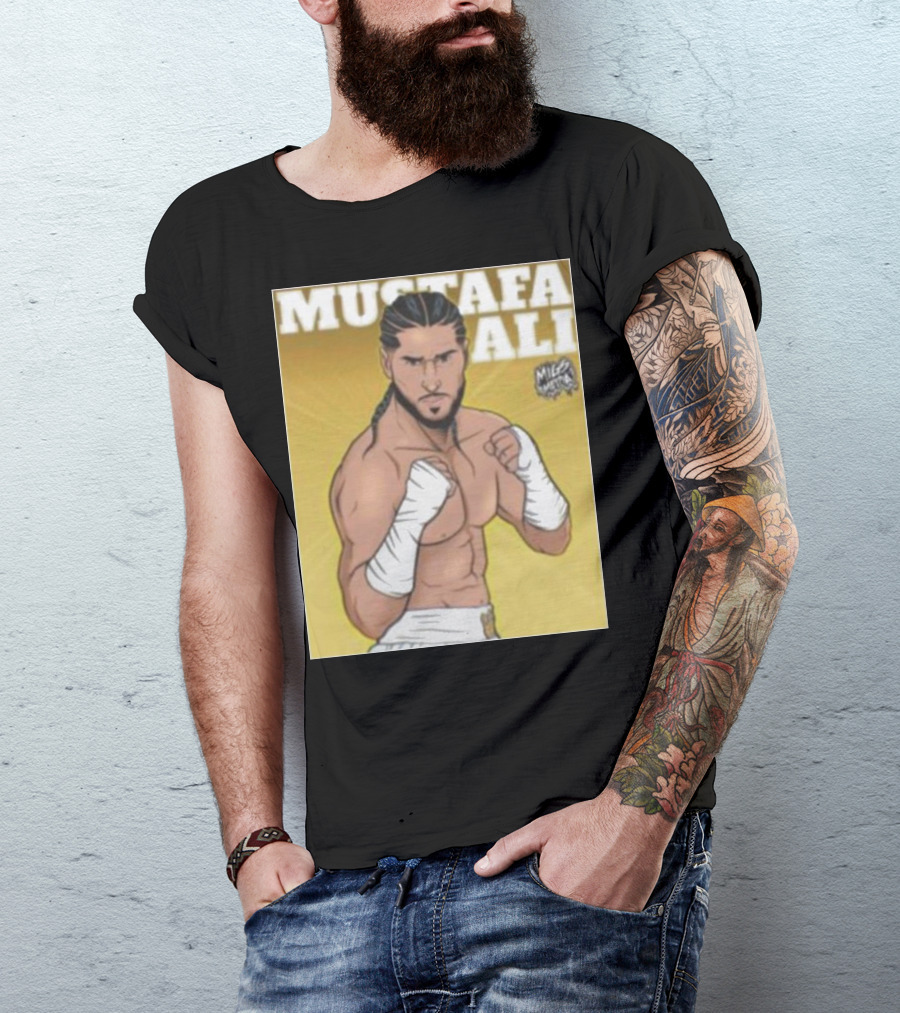 Mustafa Ali Boxer Migs Media T-Shirt