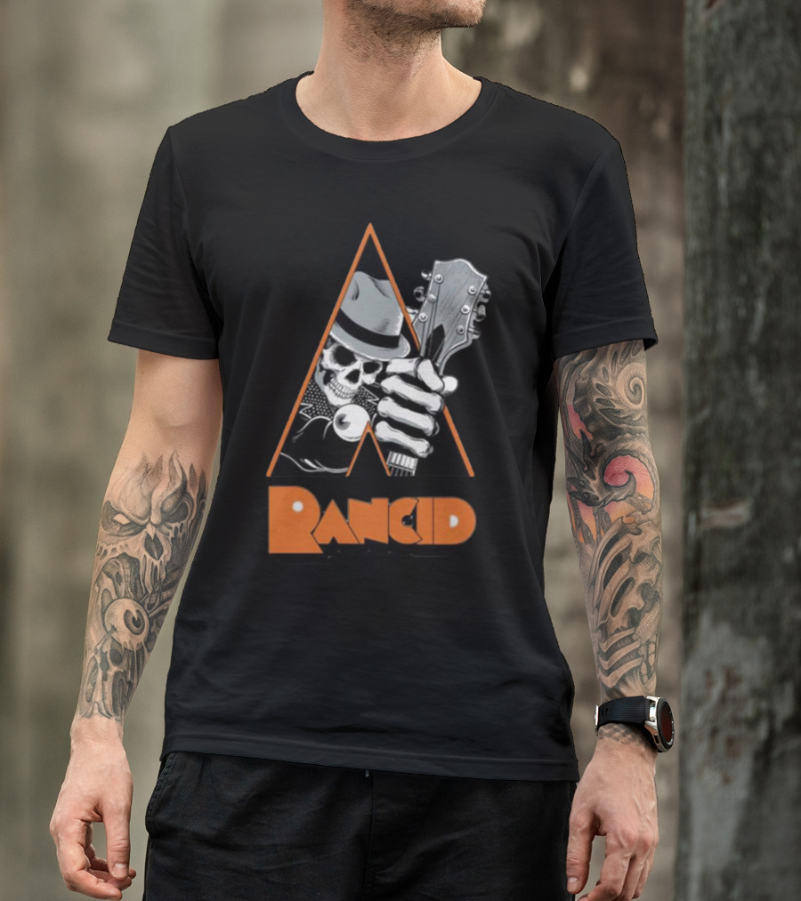 Pvnx Rancid Skull Guitar Fedora T-Shirt