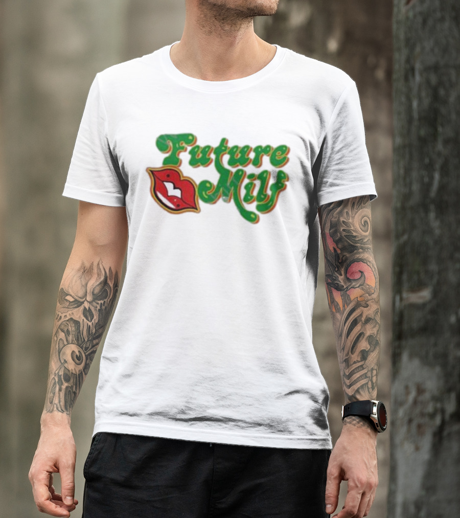 Future M.I.L.F Red Lips Green Script T-Shirt