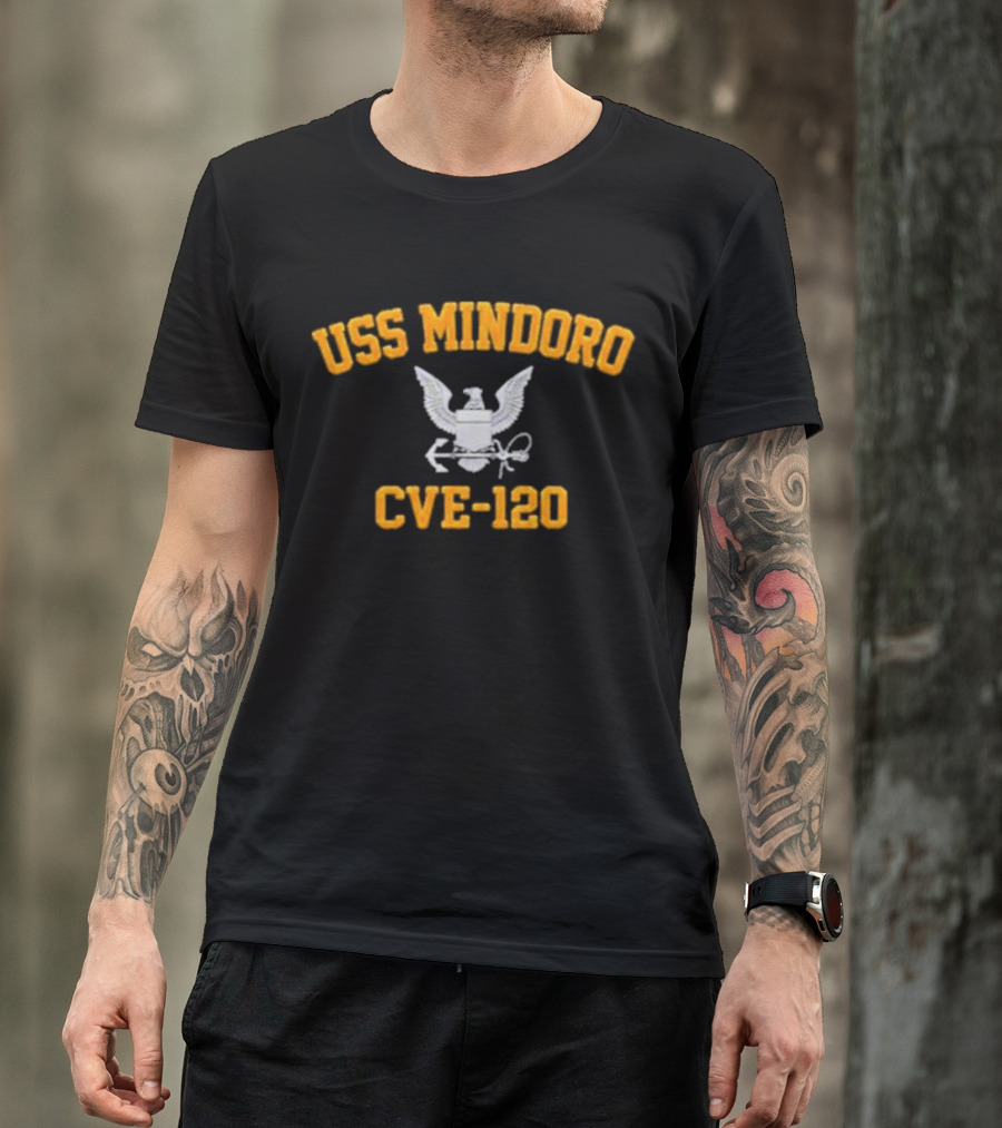 USS Mindoro CVE-120 Eagle And Anchor Emblem T-Shirt