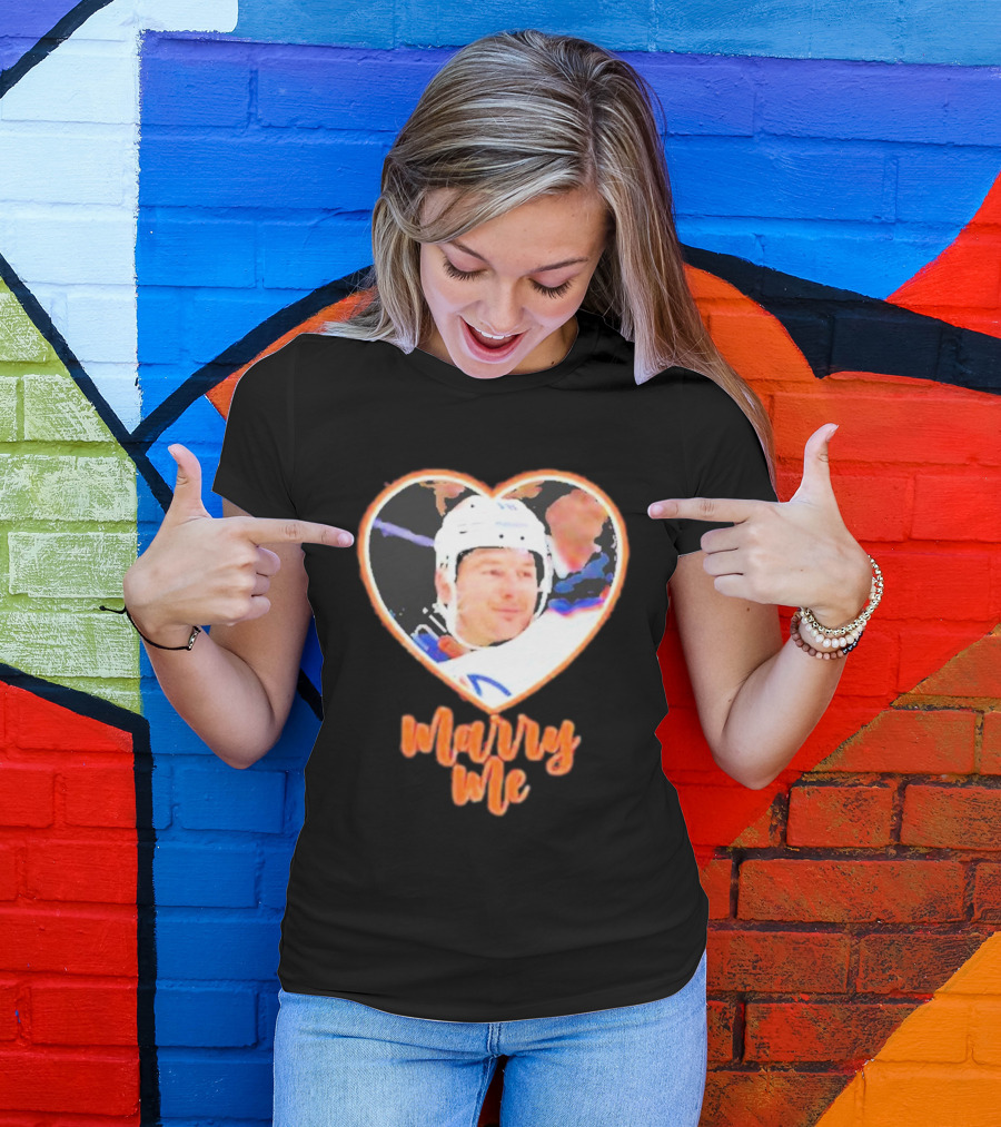 Zach Hyman Heart Shape Marry Me T-Shirt