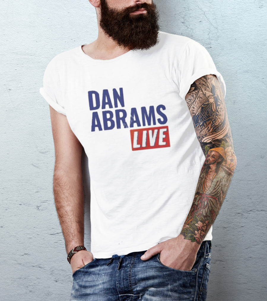Dan Abrams Live Show Bold Text Red And Blue T-Shirt