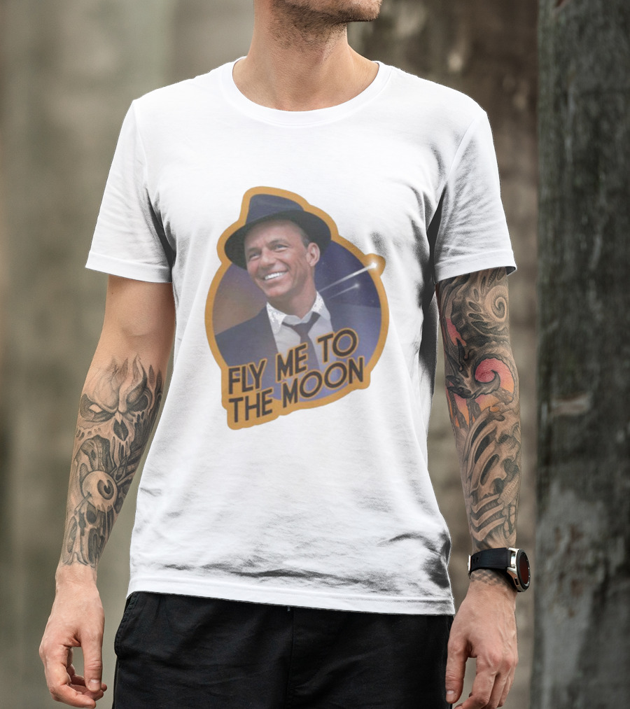 Frank Sinatra Fly Me To The Moon Vintage Iconic Singer T-Shirt