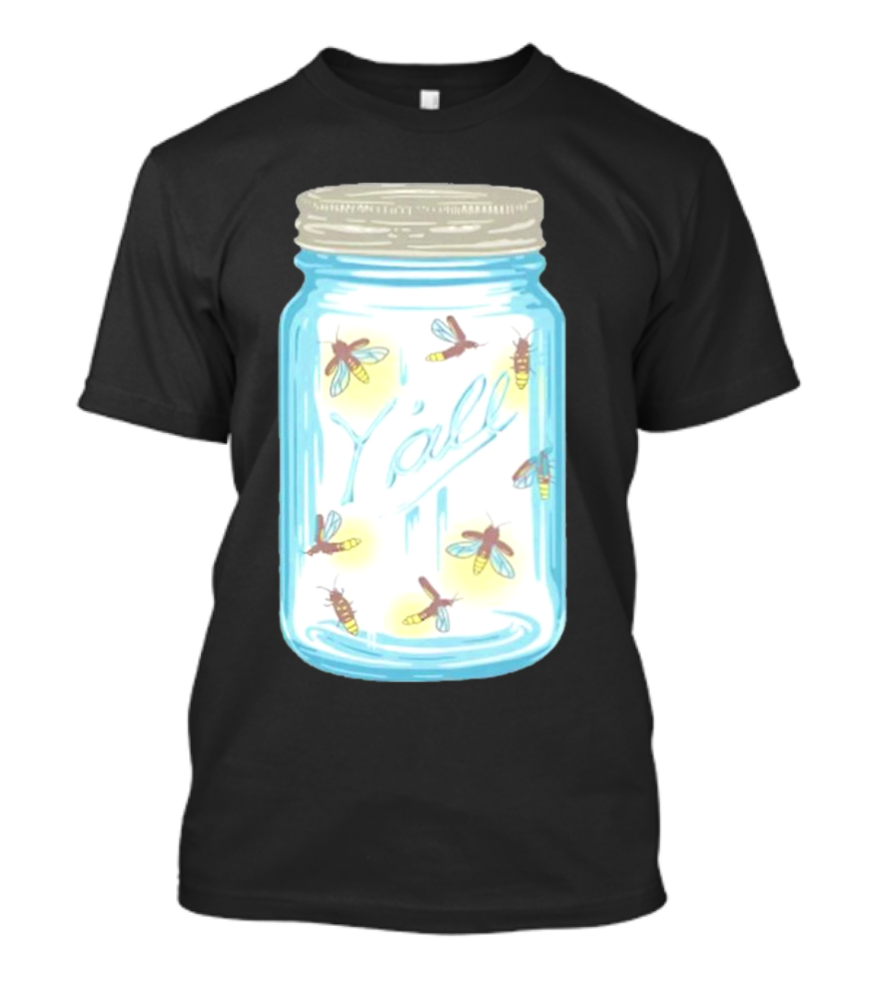 Kyforky Y'all Fireflies In Mason Jar T-Shirt