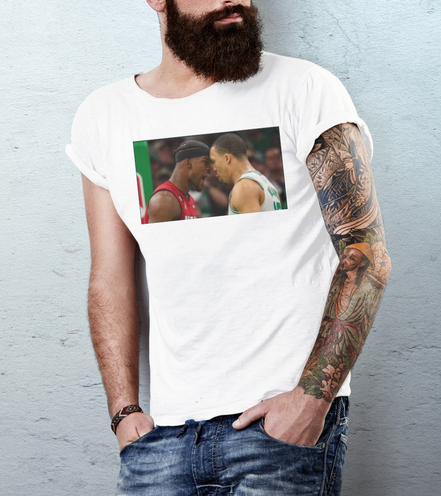 Jimmy Butler Grant Williams Faceoff Heat Celtics T-Shirt