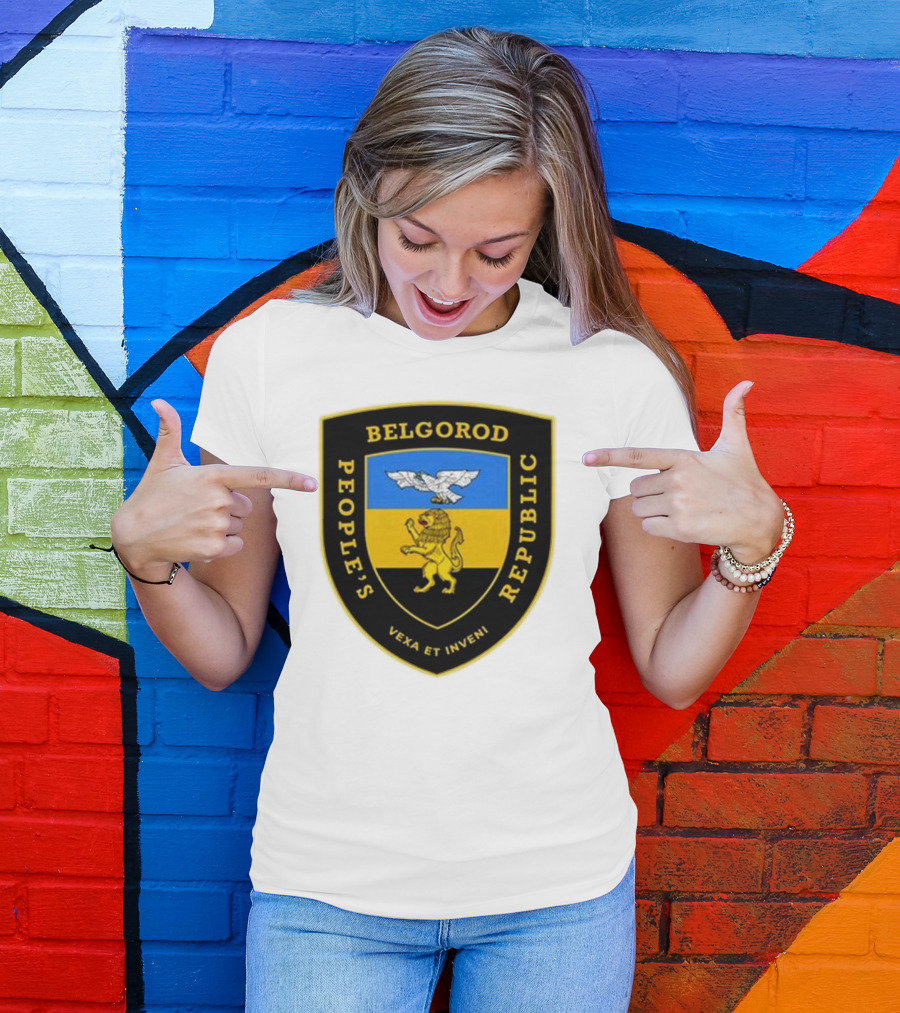 Saint Javelin Belgorod People’s Republic Vexa Et Inveni Lion And Eagle Crest T-Shirt
