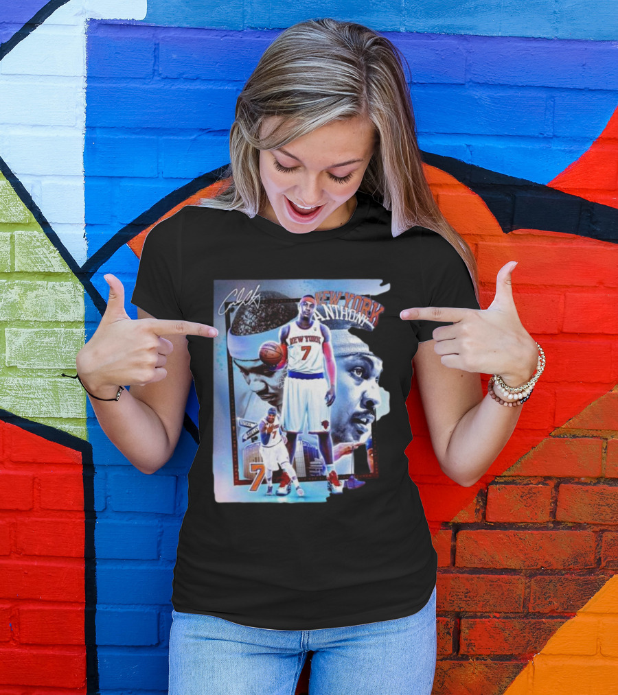 New York Anthow 7 Basketball Legend Collage T-Shirt