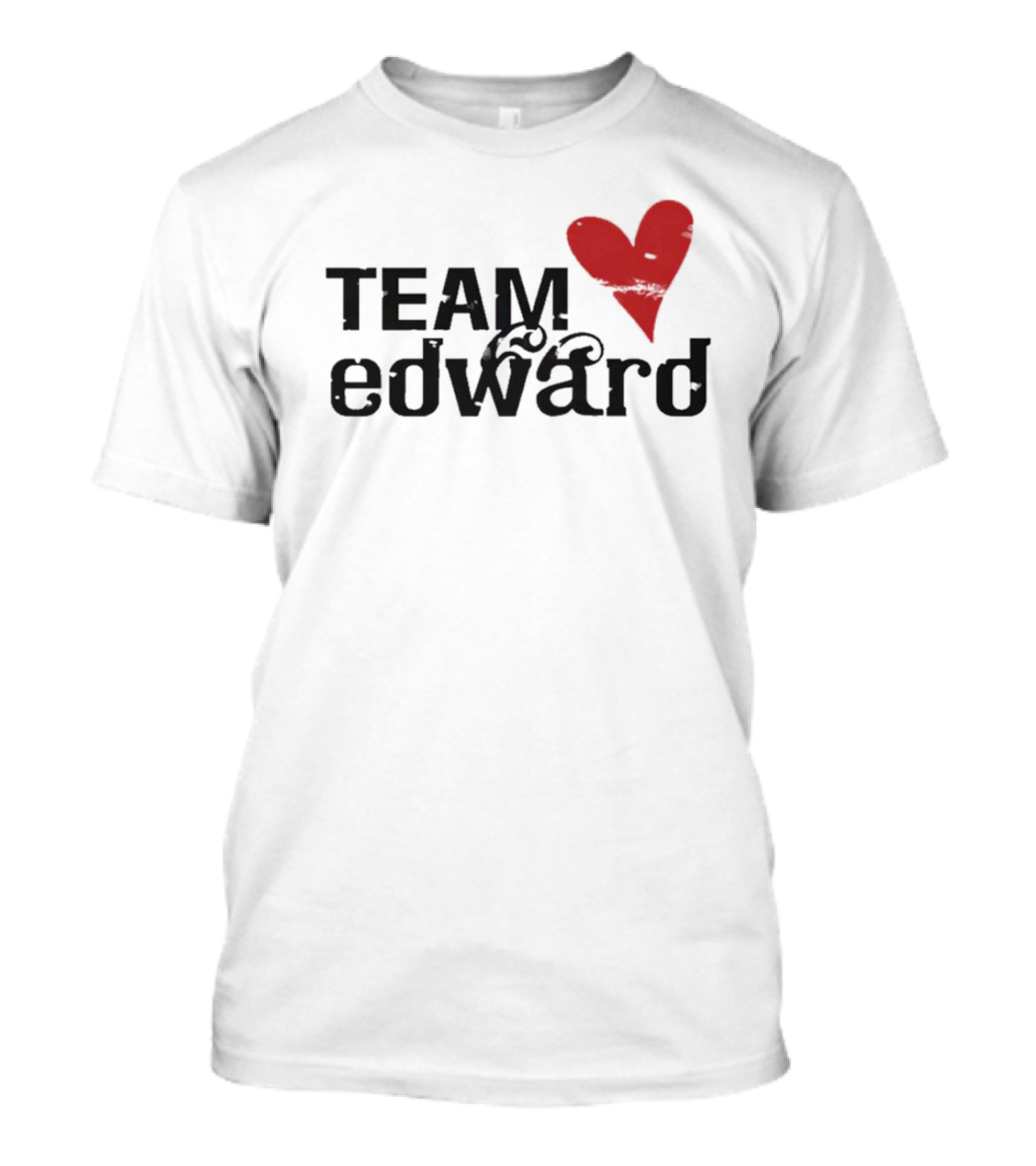 Team Edward Twilight Red Heart Fan T-Shirt