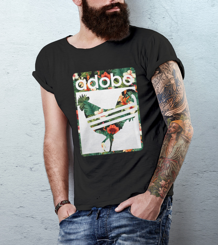 Adobo Floral Chicken T-Shirt