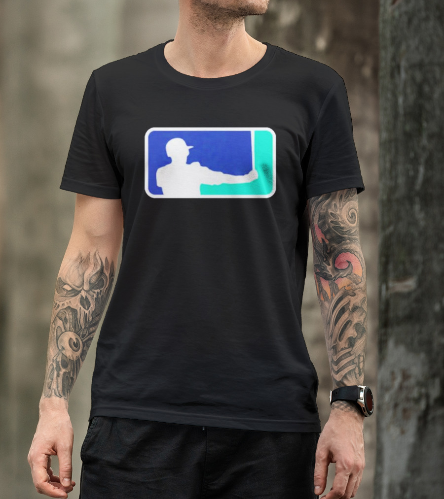 Baseball Ichiro Parody Logo Silhouette Player Swing T-Shirt