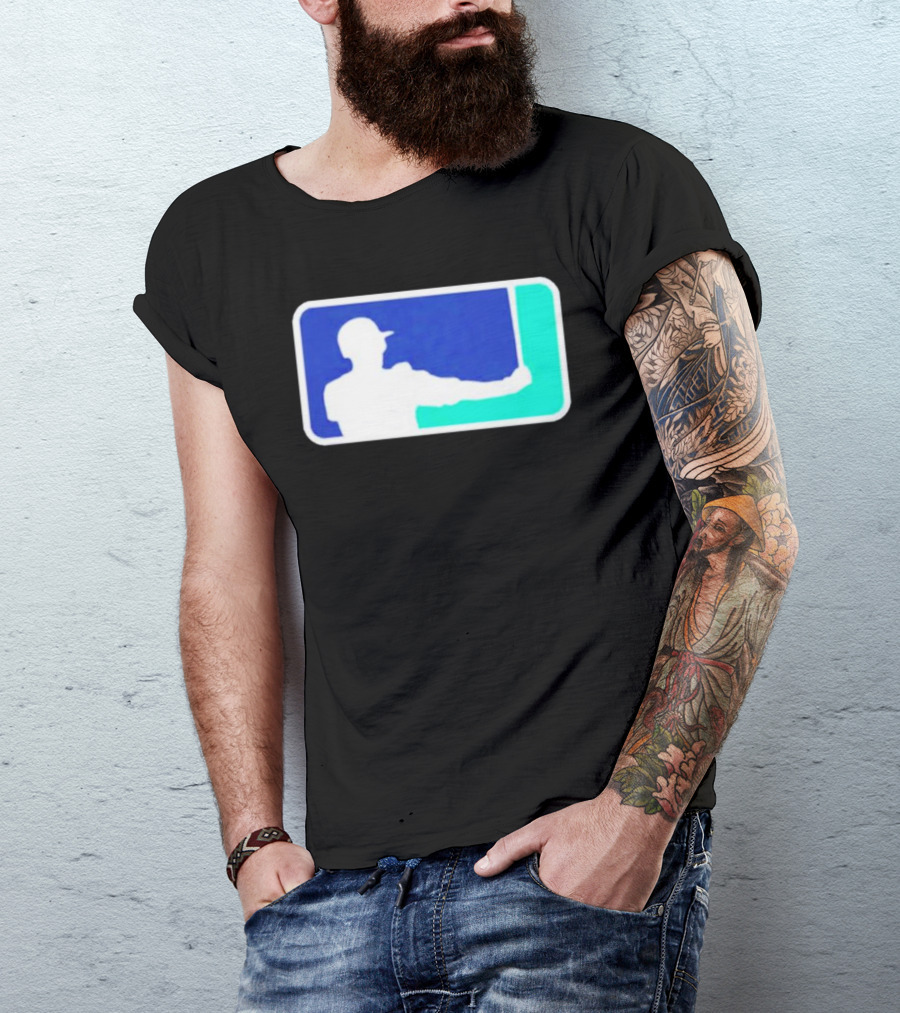 Baseball Ichiro Parody Logo Silhouette Player Swing T-Shirt