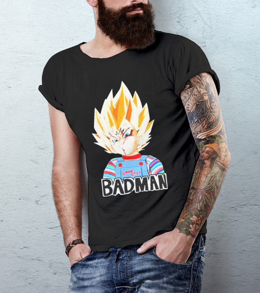 Badman Good Guy Vegeta Chucky Combo T-Shirt