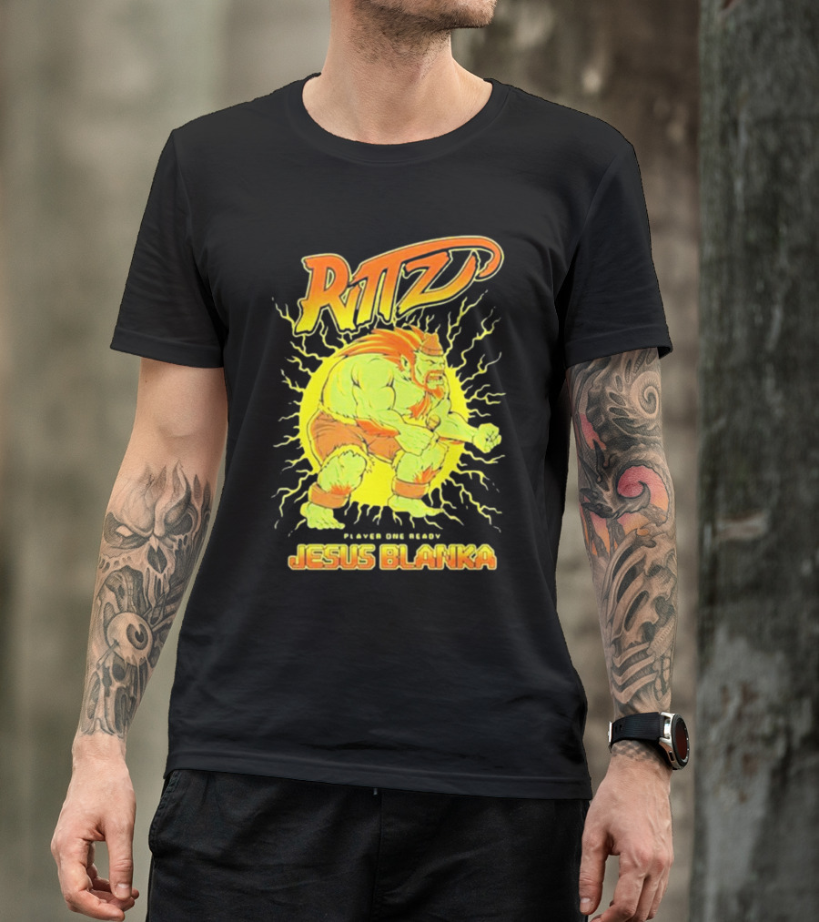 Rittz Player One Ready Jesus Blanka Street Fighter T-Shirt