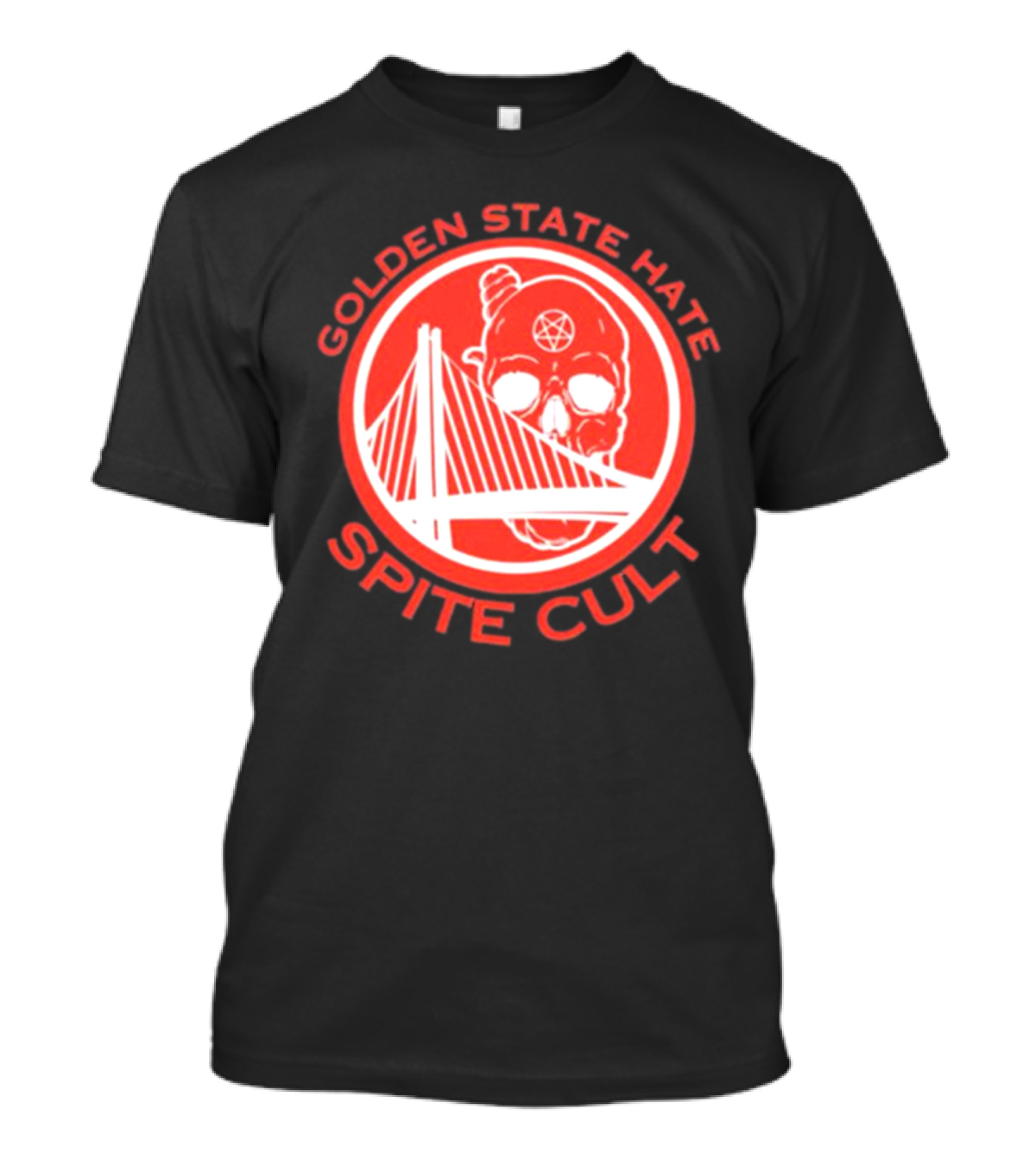 Golden State Hate Spite Cult Skull Bridge T-Shirt