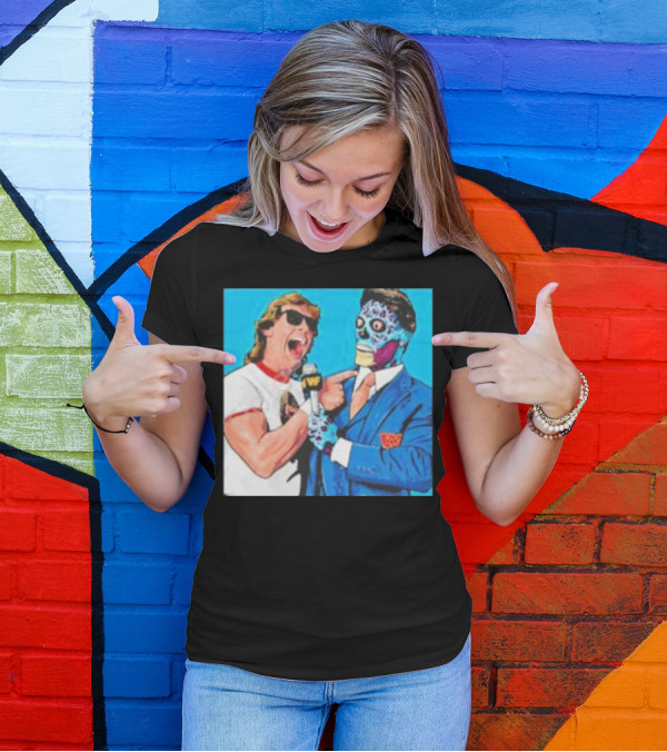 SquaredCircle They Live Wrestling Parody Comic T-Shirt