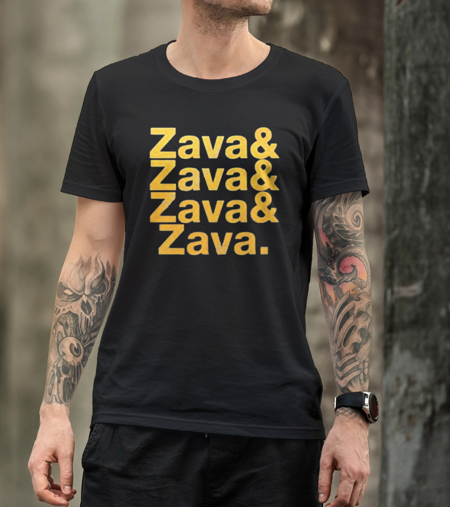 Zava And Zava And Zava And Zava Repeated Typography T-Shirt