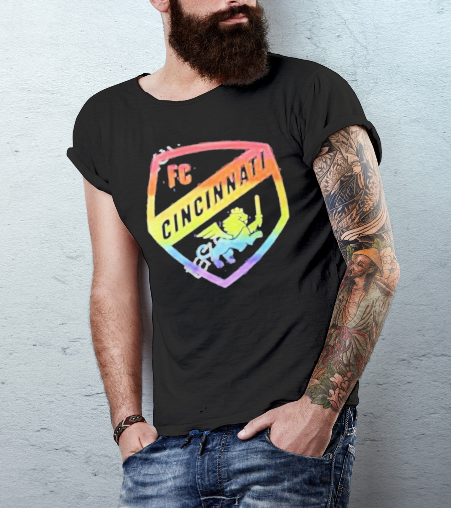FC Cincinnati Rainbow Pride Shield T-Shirt
