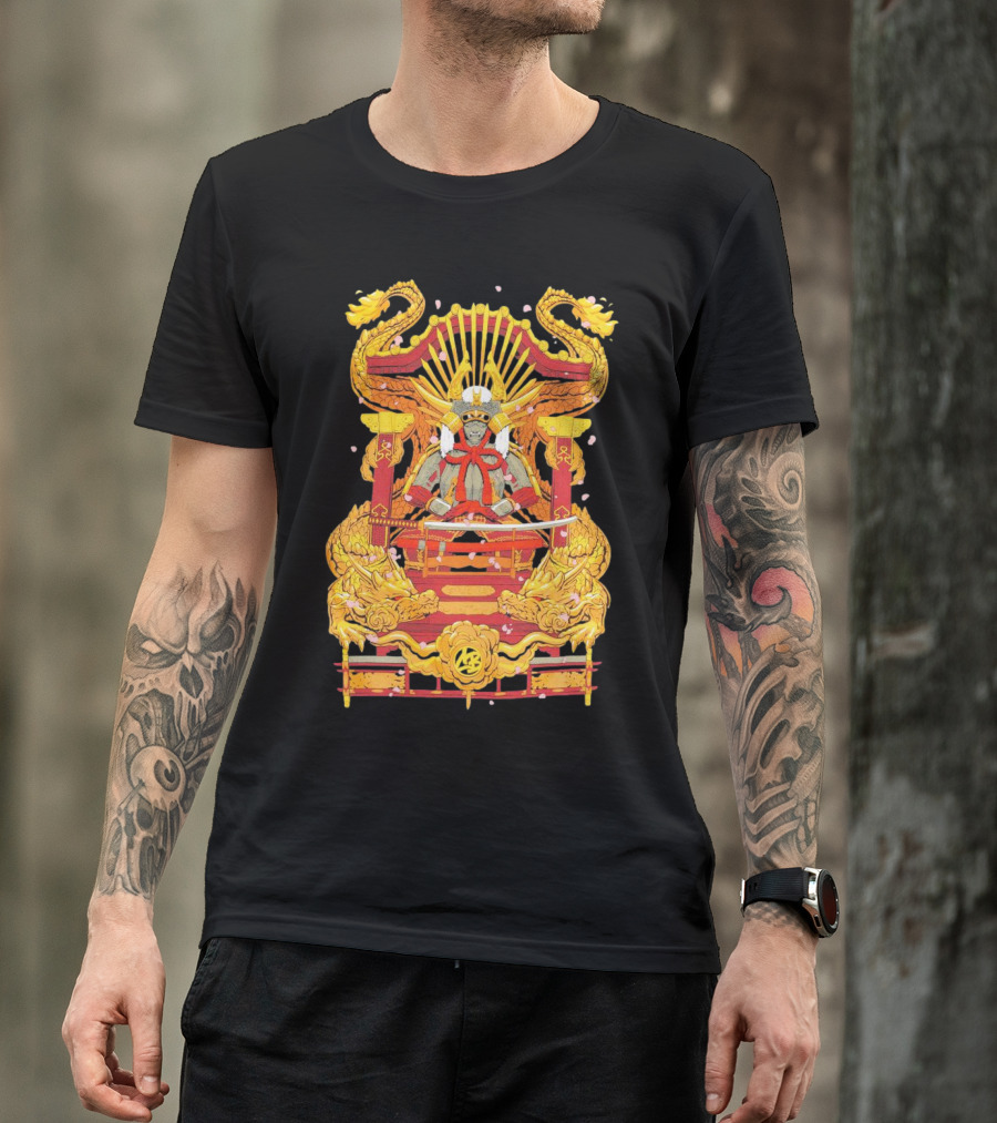 Howard Estate Samurai Throne With Golden Dragons T-Shirt