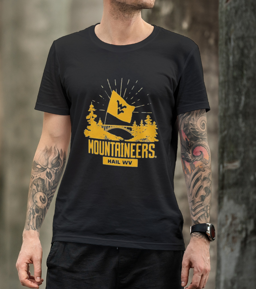 West Virginia Mountaineers Hail WV Logo Colosseum T-Shirt