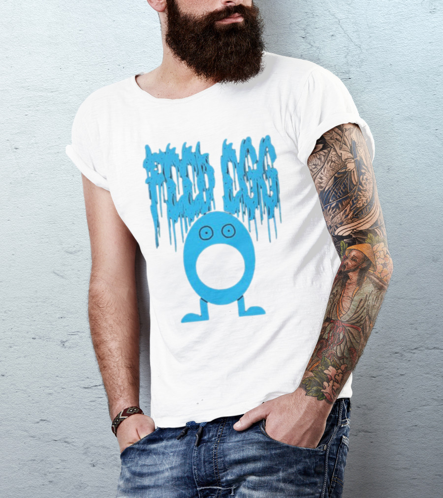 Feed Egg ITYSL Limited Blue Cartoon Character T-Shirt