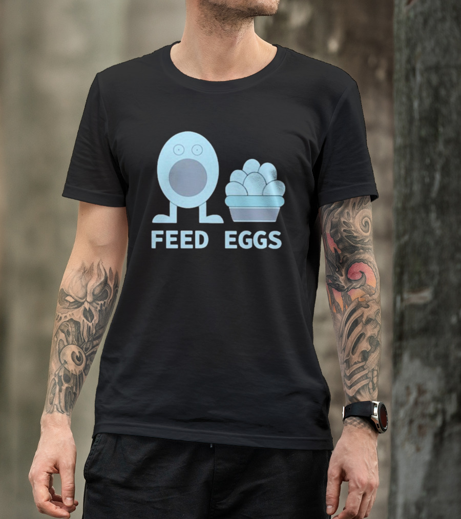I Think You Should Leave Feed Eggs Blue Cartoon Character Bowl T-Shirt