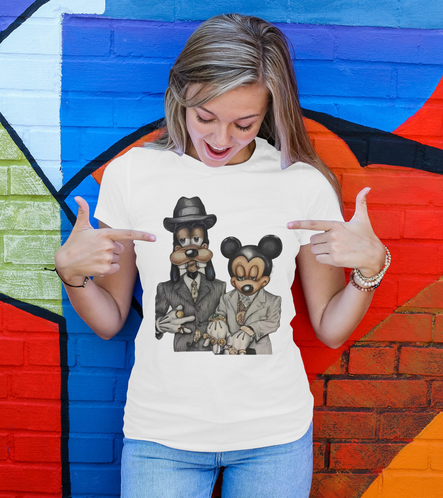 90s Hip Hop Dancehall Soca Junkie Mickey Mouse Goofy Fashion T-Shirt