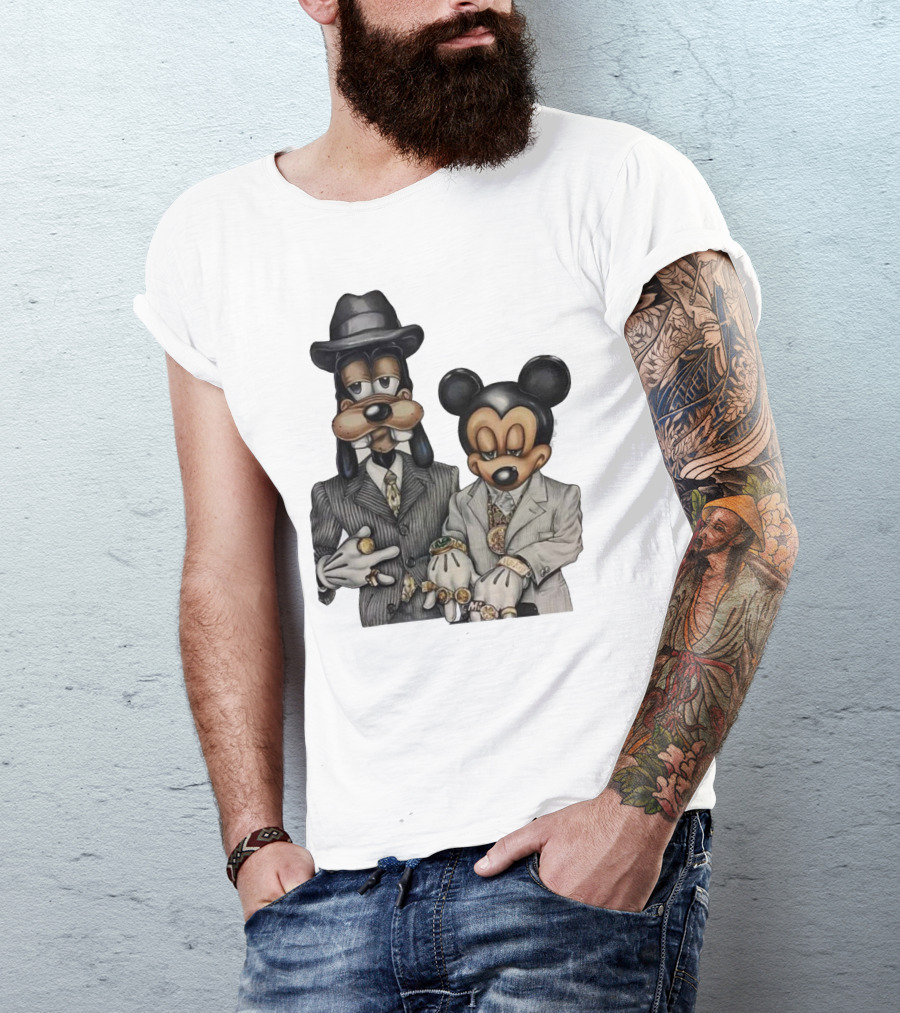 90s Hip Hop Dancehall Soca Junkie Mickey Mouse Goofy Fashion T-Shirt