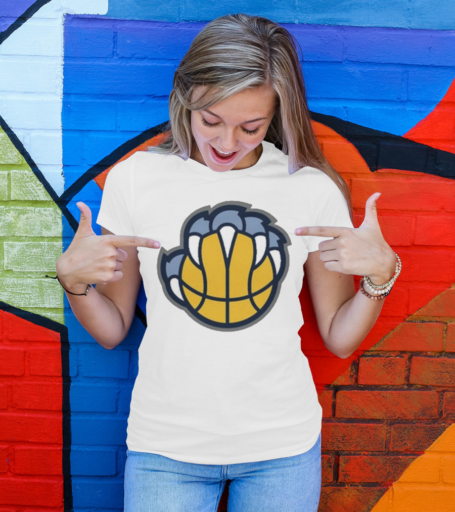 Memphis Grizzlies Claw Basketball T-Shirt