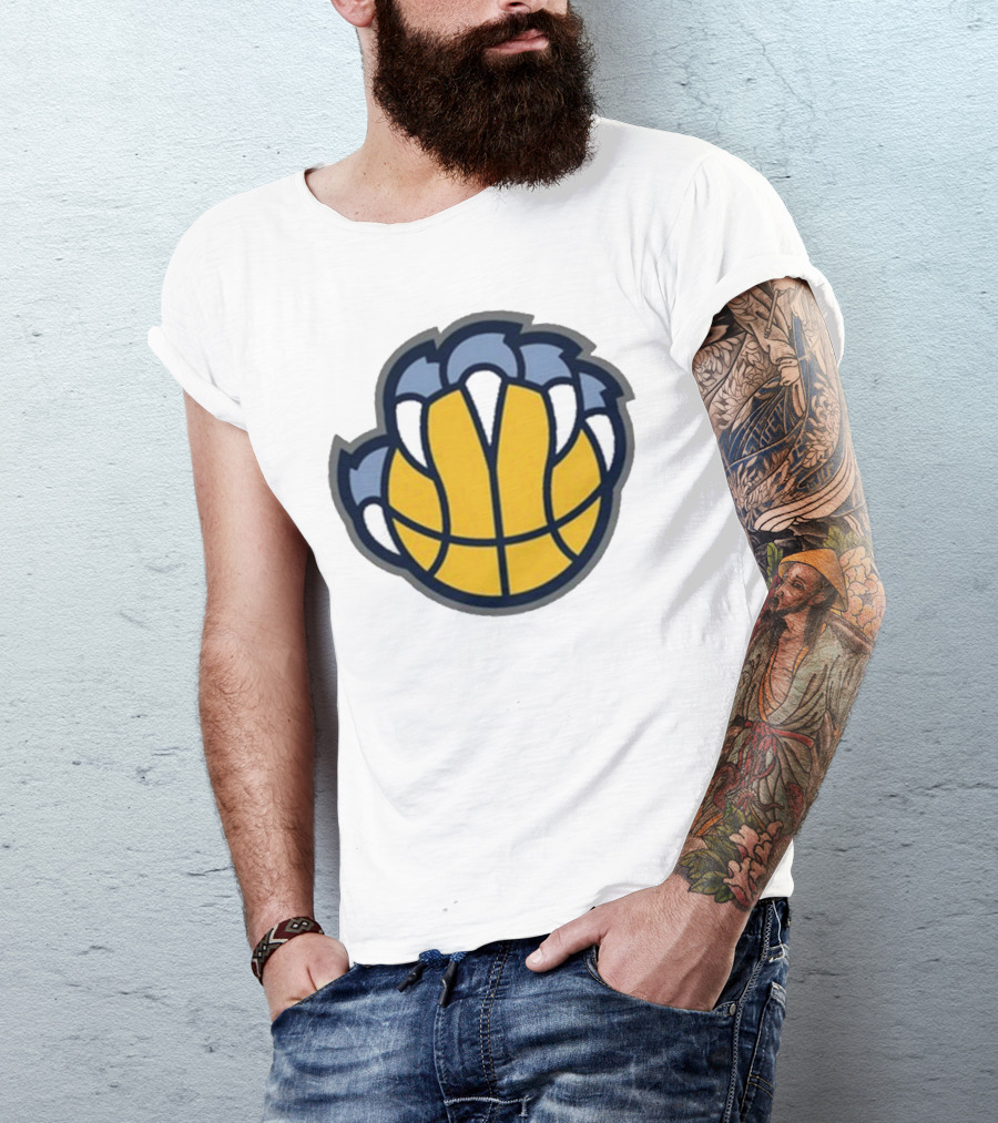 Memphis Grizzlies Claw Basketball T-Shirt